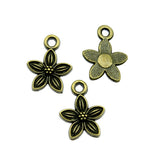 40pcs 11x11mm Small Flower Charms Cute Flower Charms For Jewelry Making Flower Charms ef4763