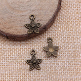 40pcs 11x11mm Small Flower Charms Cute Flower Charms For Jewelry Making Flower Charms ef4763