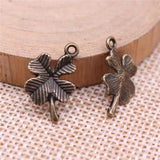 WYSIWYG 40pcs 11x15mm Four Leaf Clover Charms Pendants For Jewelry Making DIY Jewelry Findings Jewelry Accessories