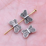 WYSIWYG 40pcs 11x7mm Butterfly Beads For Jewelry Making DIY Bracelet Making Antique Silver Color