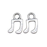 WYSIWYG 40pcs 11x7mm Pendant Musical Note Musical Note Charm Pendants For Jewelry Making Tiny Musical Note Pendants