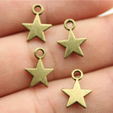 WYSIWYG 40pcs 11x8mm 3 Colors Tiny Star Charm Star Pendant For Jewelry Making EF3681