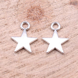 WYSIWYG 40pcs 11x8mm 3 Colors Tiny Star Charm Star Pendant For Jewelry Making EF3681