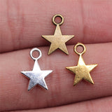 WYSIWYG 40pcs 11x8mm 3 Colors Tiny Star Charm Star Pendant For Jewelry Making EF3681