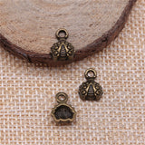 WYSIWYG 40pcs 11x8mm Ladybug Charm Pendants For Jewelry Making 2 Colors Cute Ladybug Pendants Charm Small Ladybug