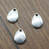 20pcs 11x8mm Pendant Waterdrops Drops Teardrops Charm Pendants For Jewelry Making Antique Silver Color ef3995