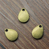 20pcs 11x8mm Pendant Waterdrops Drops Teardrops Charm Pendants For Jewelry Making Antique Silver Color ef3995