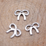 WYSIWYG 40pcs 11x9mm 2 Colors Antique Bronze Small Bow Charm Tiny Bow Charm For Jewelry Making Tiny Bow Charms