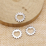 WYSIWYG 40pcs 12mm 2 Colors Small Size Machinery Heart Gear Pendant Jewelry Charm Jewelry Steampunk Gear Findings