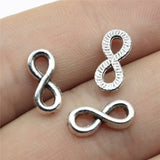 WYSIWYG 40pcs 12x5mm Small Infinity Charms Cute Small Infinity Symbol Charms For Jewelry Making Tiny Infinity Charm
