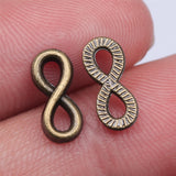 WYSIWYG 40pcs 12x5mm Small Infinity Charms Cute Small Infinity Symbol Charms For Jewelry Making Tiny Infinity Charm