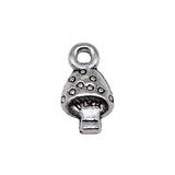WYSIWYG 40pcs 13x7mm Antique Silver Color Mushroom Charms For Jewelry Making EF3683