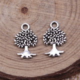WYSIWYG 40pcs 13x8mm Antique Silver Color Tree Charms Pendant For Jewelry Making DIY Jewelry Findings