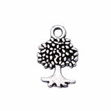 WYSIWYG 40pcs 13x8mm Antique Silver Color Tree Charms Pendant For Jewelry Making DIY Jewelry Findings