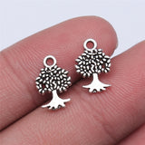 WYSIWYG 40pcs 13x8mm Antique Silver Color Tree Charms Pendant For Jewelry Making DIY Jewelry Findings
