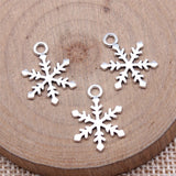 WYSIWYG 40pcs 14x19mm Antique Silver Color Snowflake Charms Pendant For DIY Jewelry Making Handmade Jewelry Craft Findings