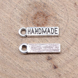 WYSIWYG 40pcs 15x4mm Handmade Charms For Jewelry Making DIY Jewelry Findings Antique Silver Color Antique Gold Color