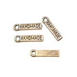 WYSIWYG 40pcs 15x4mm Handmade Charms For Jewelry Making DIY Jewelry Findings Antique Silver Color Antique Gold Color