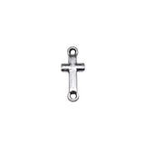 WYSIWYG 40pcs 15x6mm Antique Silver Color Cross Connector For Jewelry Making
