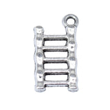 WYSIWYG 40pcs 15x8mm Antique Silver Color Ladder Charms For Jewelry Making