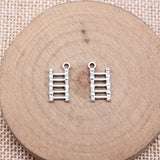 WYSIWYG 40pcs 15x8mm Antique Silver Color Ladder Charms For Jewelry Making
