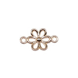 WYSIWYG 40pcs 15x9mm Antique Silver Color Flower Connector Charms For Jewelry Making DIY Jewelry Findings