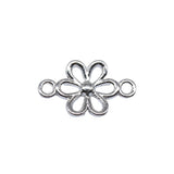WYSIWYG 40pcs 15x9mm Antique Silver Color Flower Connector Charms For Jewelry Making DIY Jewelry Findings