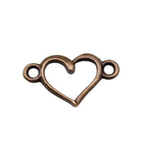 40pcs 15x9mm Antique Silver Color Hollow Heart Connector Charms For Jewelry Making DIY Jewelry Findings ef4258