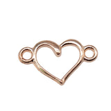 40pcs 15x9mm Antique Silver Color Hollow Heart Connector Charms For Jewelry Making DIY Jewelry Findings ef4258