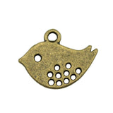 40pcs 16x13mm Charms Double Sided Lovey Bird Antique Making Pendant Vintage DIY Handmade Jewelry EF3986