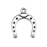WYSIWYG 40pcs 16x13mm Charms Lucky Horseshoe Horse Tibetan Bronze Silver Color Pendants Antique Jewelry Making
