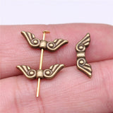 WYSIWYG 40pcs 16x5mm Angel Wing Small Hole Spacers Beads For Jewelry Making Antique Silver Color