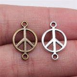 40pcs 17x11mm Charm Connector Peace Peace Connector Charms For Jewelry Making Peace Connector Charms EF3856