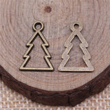 WYSIWYG 40pcs 17x12mm Hollow Christmas Tree Charms For Jewelry Making Christmas Tree Charms Charm Christmas Tree