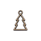 WYSIWYG 40pcs 17x12mm Hollow Christmas Tree Charms For Jewelry Making Christmas Tree Charms Charm Christmas Tree