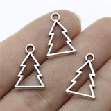 WYSIWYG 40pcs 17x12mm Hollow Christmas Tree Charms For Jewelry Making Christmas Tree Charms Charm Christmas Tree