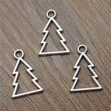 WYSIWYG 40pcs 17x12mm Hollow Christmas Tree Charms For Jewelry Making Christmas Tree Charms Charm Christmas Tree