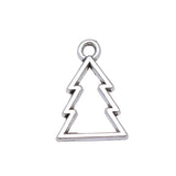 WYSIWYG 40pcs 17x12mm Hollow Christmas Tree Charms For Jewelry Making Christmas Tree Charms Charm Christmas Tree