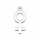 WYSIWYG 40pcs 18x8mm Antique Silver Color Female Symbol Charms Pendant For Jewelry Making DIY Jewelry Findings