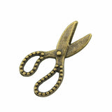 WYSIWYG 40pcs 19x11mm Small Sewing Scissors Charms Antique Silver Color Small Sewing Scissors Charms Sewing Scissors Charms