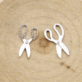 WYSIWYG 40pcs 19x11mm Small Sewing Scissors Charms Antique Silver Color Small Sewing Scissors Charms Sewing Scissors Charms