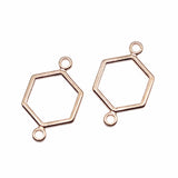 WYSIWYG 40pcs 19x13mm KC Gold Color Honeycomb Connector Charms For Jewelry Making DIY Jewelry Findings