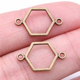 WYSIWYG 40pcs 19x13mm KC Gold Color Honeycomb Connector Charms For Jewelry Making DIY Jewelry Findings