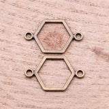 WYSIWYG 40pcs 19x13mm KC Gold Color Honeycomb Connector Charms For Jewelry Making DIY Jewelry Findings