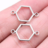 WYSIWYG 40pcs 19x13mm KC Gold Color Honeycomb Connector Charms For Jewelry Making DIY Jewelry Findings