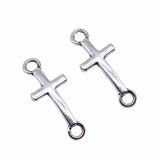 WYSIWYG 40pcs 20x8mm Antique Silver Color Cross Connector Charms For Jewelry Making DIY Jewelry Findings