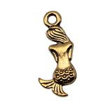 WYSIWYG 40pcs 21x10mm Charms Lovely Mermaid Fish Antique Making Pendant Fit Vintage DIY Handmade Jewelry EF3769