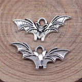 WYSIWYG 40pcs 21x9mm Antique Silver Color Antique Bronze Color Flying Bat Charms For Jewelry Making DIY Jewelry Findings