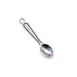 WYSIWYG 40pcs 24x6mm Charms Kitchen Cooking Spoon Tibetan Silver Color Pendants Antique Jewelry Making DIY Handmade Craft H3080