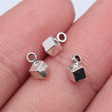 40pcs 3x3mm Antique Silver Color Small Cube Charms Pendant For Jewelry Making DIY Jewelry Findings ef4727